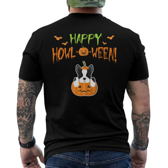 Personalized Dog Happy Halloween Back Print T-Shirt - Thegiftio UK