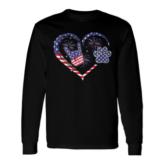 Personalized Dog Heart Long Sleeve Shirt - Thegiftio UK