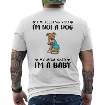 Personalized Dog I'm A Baby Back Print T-Shirt - Thegiftio UK