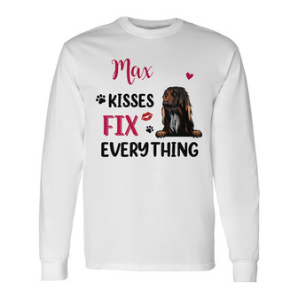 Personalized Dog Kisses Fix Everything Long Sleeve Shirt - Thegiftio UK