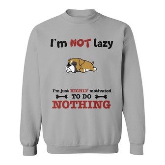Personalized Dog Lazy White Sweatshirt - Thegiftio UK