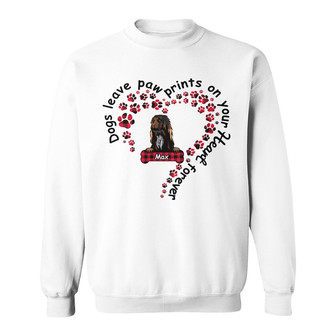 Personalized Dog Leaves Paw Prints Sweatshirt - Thegiftio UK