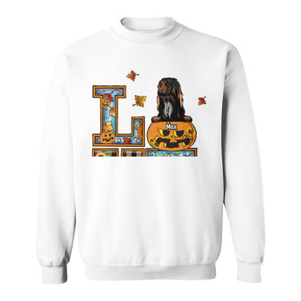 Personalized Dog Love Fall Halloween Sweatshirt - Thegiftio UK