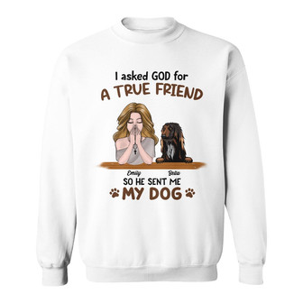 Personalized Dog Mom Ask God Jesus Sweatshirt - Thegiftio UK