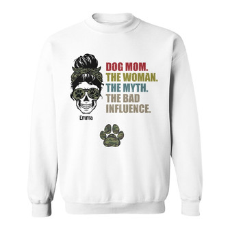 Personalized Dog Mom Bad Influence Sweatshirt - Thegiftio UK