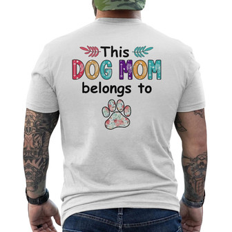 Personalized Dog Mom Belongs To Arrow Pattern Back Print T-Shirt - Thegiftio UK