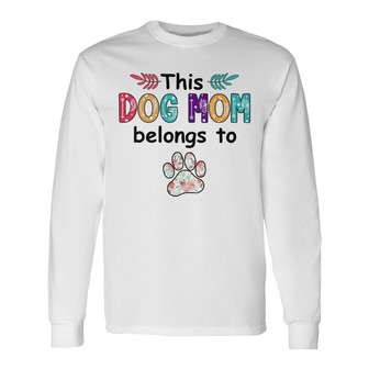 Personalized Dog Mom Belongs To Arrow Pattern Long Sleeve Shirt - Thegiftio UK