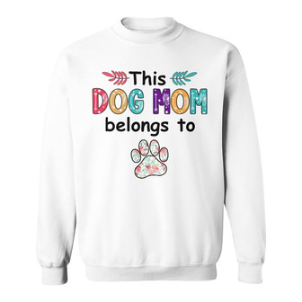 Personalized Dog Mom Belongs To Arrow Pattern Sweatshirt - Thegiftio UK