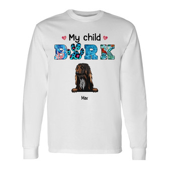 Personalized Dog Mom Children Long Sleeve Shirt - Thegiftio UK