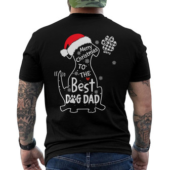 Personalized Dog Mom Dad Christmas Back Print T-Shirt - Thegiftio UK