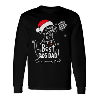 Personalized Dog Mom Dad Christmas Long Sleeve Shirt - Thegiftio UK
