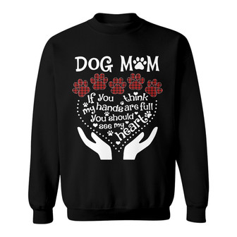 Personalized Dog Mom Grandma Heart Sweatshirt - Thegiftio UK
