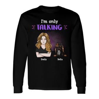 Personalized Dog Mom Grandma Long Sleeve Shirt - Thegiftio UK