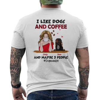 Personalized Dog Mom Life Back Print T-Shirt - Thegiftio UK