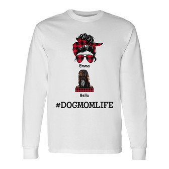 Personalized Dog Mom Life Long Sleeve Shirt - Thegiftio UK