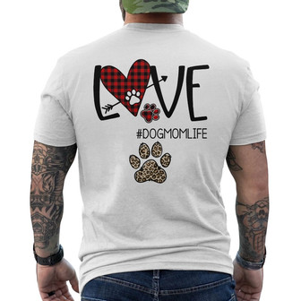Personalized Dog Mom Life Love Back Print T-Shirt - Thegiftio UK