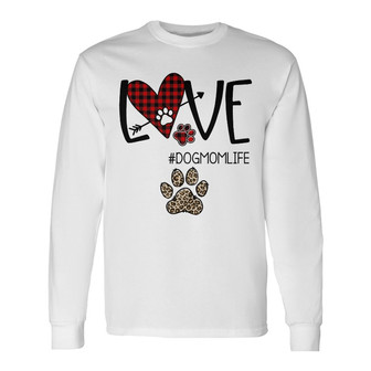 Personalized Dog Mom Life Love Long Sleeve Shirt - Thegiftio UK