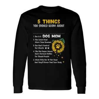 Personalized Dog Mom Long Sleeve Shirt - Thegiftio UK