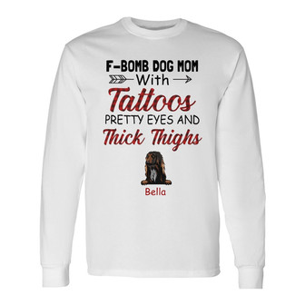 Personalized Dog Mom Long Sleeve Shirt - Thegiftio UK