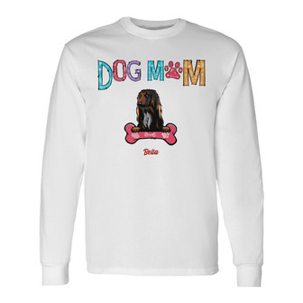 Personalized Dog Mom Long Sleeve Shirt - Thegiftio UK