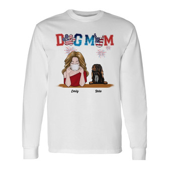 Personalized Dog Mom Long Sleeve Shirt - Thegiftio UK