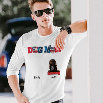 Personalized Dog Mom Long Sleeve Shirt - Thegiftio UK