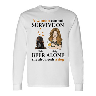 Personalized Dog Mom Long Sleeve Shirt - Thegiftio UK