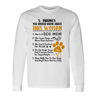 Personalized Dog Mom Long Sleeve Shirt - Thegiftio UK