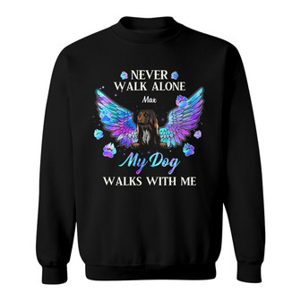 Personalized Dog Mom Never Walk Alone Sweatshirt - Thegiftio UK