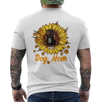 Personalized Dog Mom Sunflower Back Print T-Shirt - Thegiftio UK