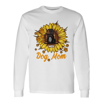 Personalized Dog Mom Sunflower Long Sleeve Shirt - Thegiftio UK