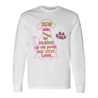 Personalized Dog Mom Thanks For Long Sleeve Shirt - Thegiftio UK