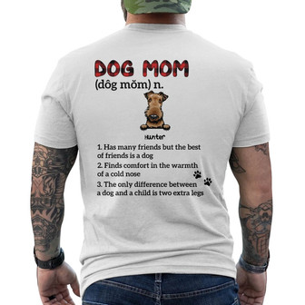 Personalized Dog Mom To Back Print T-Shirt - Thegiftio UK
