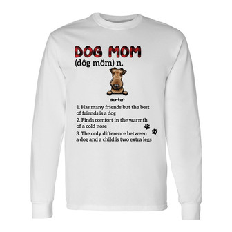 Personalized Dog Mom To Long Sleeve Shirt - Thegiftio UK