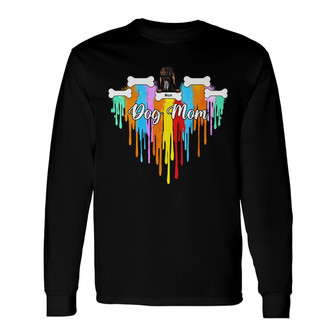 Personalized Dog Mom Watercolor Long Sleeve Shirt - Thegiftio UK