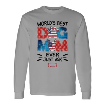 Personalized Dog Mom White Long Sleeve Shirt - Thegiftio UK