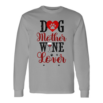 Personalized Dog Mother Wine Lover White Long Sleeve Shirt - Thegiftio UK