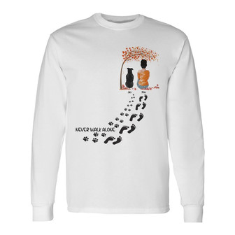 Personalized Dog Never Walk Alone Fall Halloween Long Sleeve Shirt - Thegiftio UK