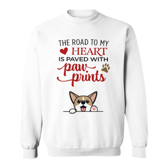 Personalized Dog Paw White Sweatshirt - Thegiftio UK