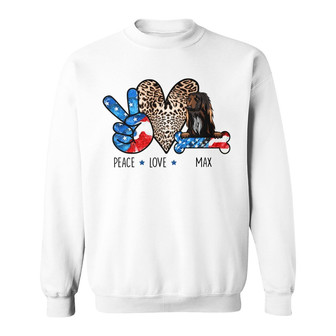 Personalized Dog Peace Love Sweatshirt - Thegiftio UK