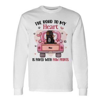 Personalized Dog Road To My Heart Long Sleeve Shirt - Thegiftio UK