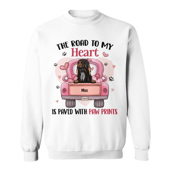 Personalized Dog Road To My Heart Sweatshirt - Thegiftio UK
