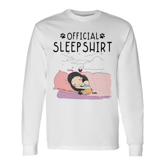 Personalized Dog Sleep Shirt Long Sleeve Shirt - Thegiftio UK