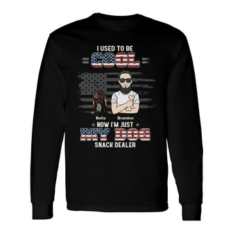Personalized Dog Snack Dealer Long Sleeve Shirt - Thegiftio UK