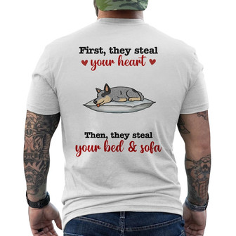 Personalized Dog Steal Couch Back Print T-Shirt - Thegiftio UK