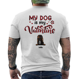 Personalized Dog Valentine Back Print T-Shirt TID - Thegiftio UK