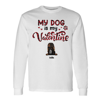 Personalized Dog Valentine Long Sleeve Shirt TID - Thegiftio UK