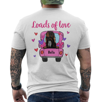 Personalized Dog Valentine Truck Back Print T-Shirt - Thegiftio UK