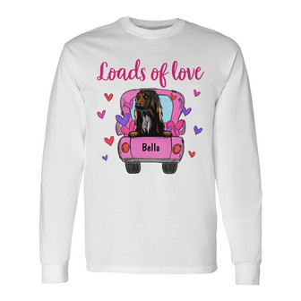 Personalized Dog Valentine Truck Long Sleeve Shirt - Thegiftio UK