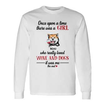 Personalized Dog Wine Long Sleeve Shirt - Thegiftio UK